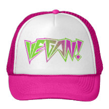 Vegano rosado y verde gorros  