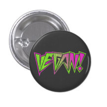 Vegano rosado y verde pin