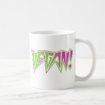 Vegano rosado y verde tazas de café