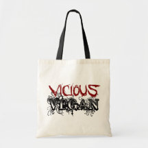Vegano vicioso bolsa lienzo