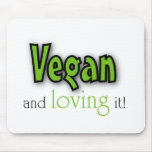 Vegano y amor de él alfombrilla de ratones