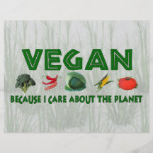 Veganos para el planeta flyer a todo color