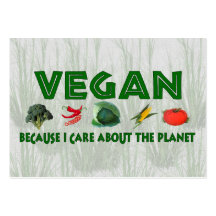 Veganos para el planeta plantillas de tarjetas de visita