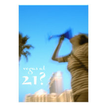 ¿vegas en 21? invitaciones del cumpleaños comunicado