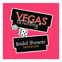 Vegas enciende la invitación nupcial rosada de la 