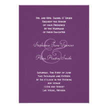 Vegas enciende la invitación púrpura del boda