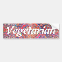 Vegetariano Etiqueta De Parachoque