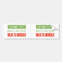 Vegetariano Pegatina De Parachoque