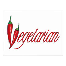 Vegetariano picante postal