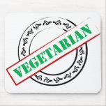 Vegetariano sellado alfombrilla de raton