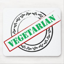 Vegetariano sellado alfombrilla de raton