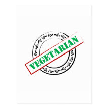 Vegetariano sellado postales