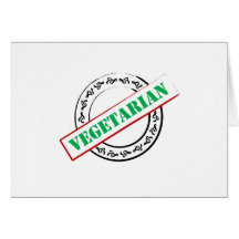 Vegetariano sellado tarjeta