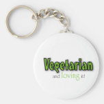 Vegetariano y amándolo llavero