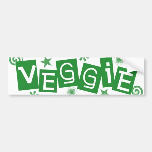 Veggie, para la pegatina para el parachoques de lo pegatina de parachoque