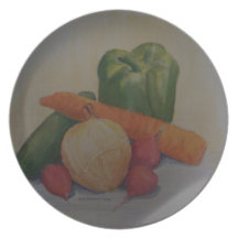 Veggies del verano plato de comida