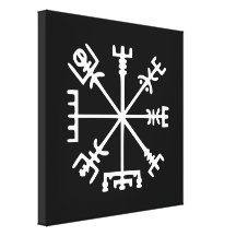 Vegvísir (compás de Viking) Impresion De Lienzo
