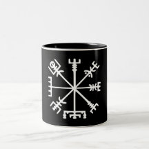 Vegvísir (compás de Viking) Tazas De Café