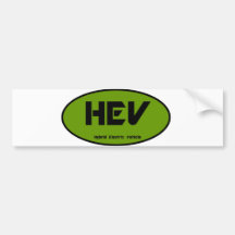Vehículo eléctrico del híbrido de HEV Pegatina De Parachoque