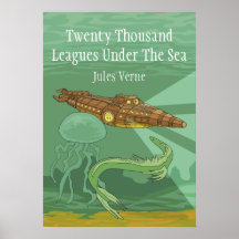 Veinte mil ligas debajo del Mar Jules Verne Posters