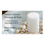 Vela con las piedras de la meditación tarjetas personales