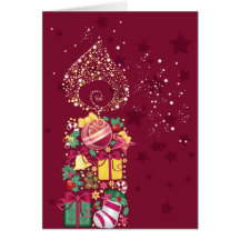Vela del navidad felicitacion 