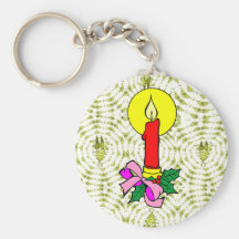 Vela del navidad llaveros