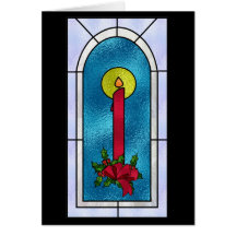 Vela del vitral felicitación
