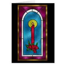 Vela del vitral tarjeta