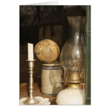 Vela y linterna tarjetas