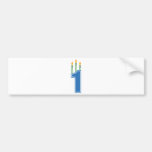 Velas de 1 cumpleaños (azul/verde) pegatina de parachoque