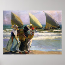 Velas de Joaquín Sorolla y Bastida tres Impresiones