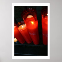 Velas de la iglesia poster