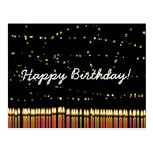 Velas del cumpleaños del feliz cumpleaños postales