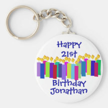 Velas del cumpleaños llaveros personalizados