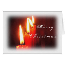 Velas del navidad tarjeton