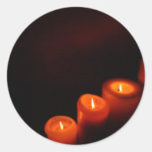 Velas encendidas etiquetas  