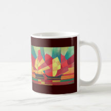 Velas y cielos del océano taza