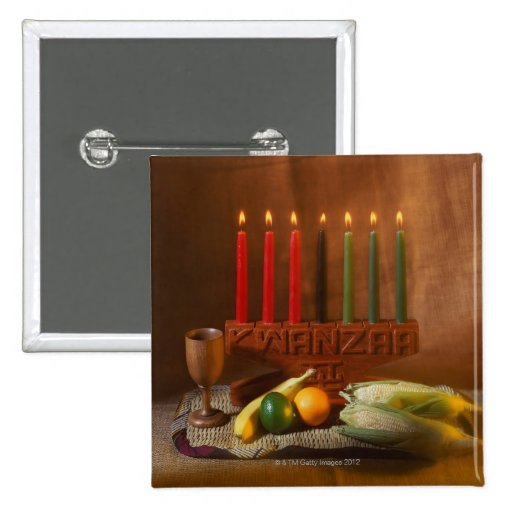 Velas y comida de Kwanzaa Pin