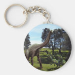 Velciraptors que ataca un Brachiosaurus Llavero