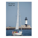 ¡Velero Ahoy! , el lago Superior Duluth, manganeso Tarjetas Postales
