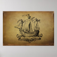 Velero antiguo impresiones