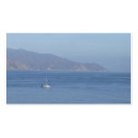 Velero azul de la tarjeta de visita de la montaña 