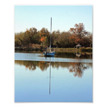 Velero y reflexión impresión fotográfica