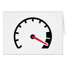 Velocímetro del coche de la velocidad tarjetas