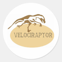 velociraptor runde aufkleber