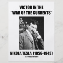 Vencedor en la "guerra de las corrientes " flyer a todo color