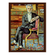 Vencedor que se sienta Chocquet del retrato de Pau Postales