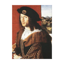 Véneto-Retrato de Bartolomé de un caballero Impresion De Lienzo
