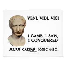 Veni, Vidi, Vici - vine, yo vi, yo conquisté Comunicados Personales